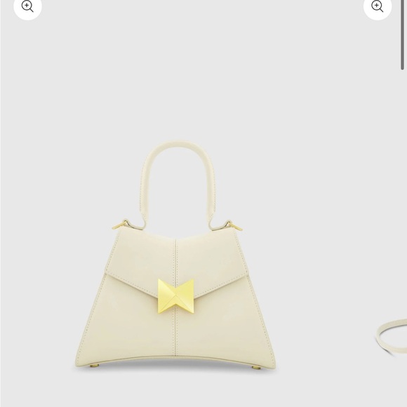 Mac Duggal Ivory Satchel with Lemon Bow - Picture 1 of 5